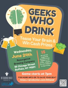 Geeks Who Drink flyer