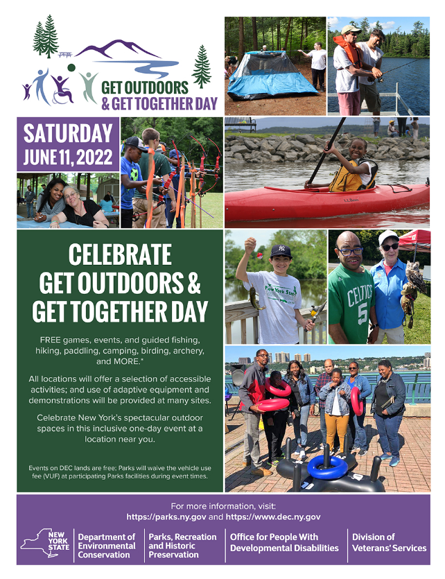 get outdoors and get together day flyer
